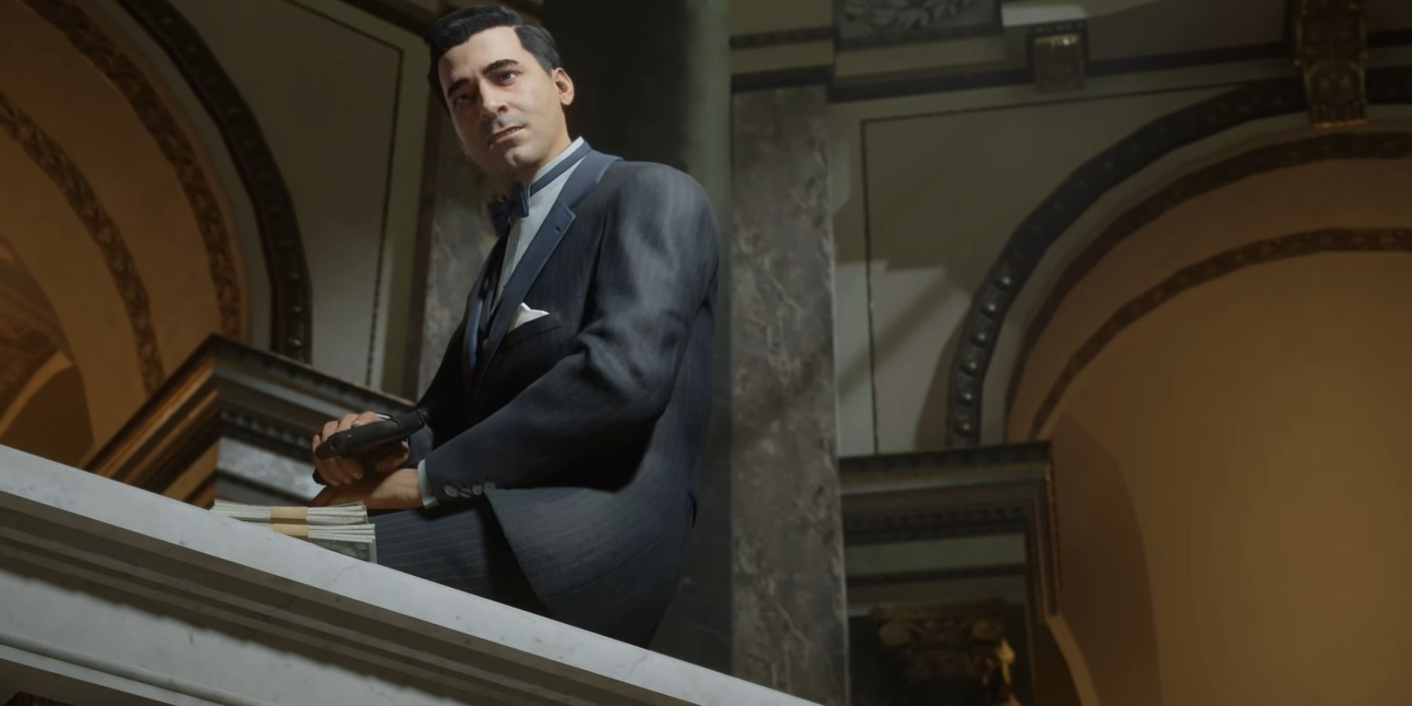 Mafia Screenshot Of Sam Sitting Down With Gun In Hand