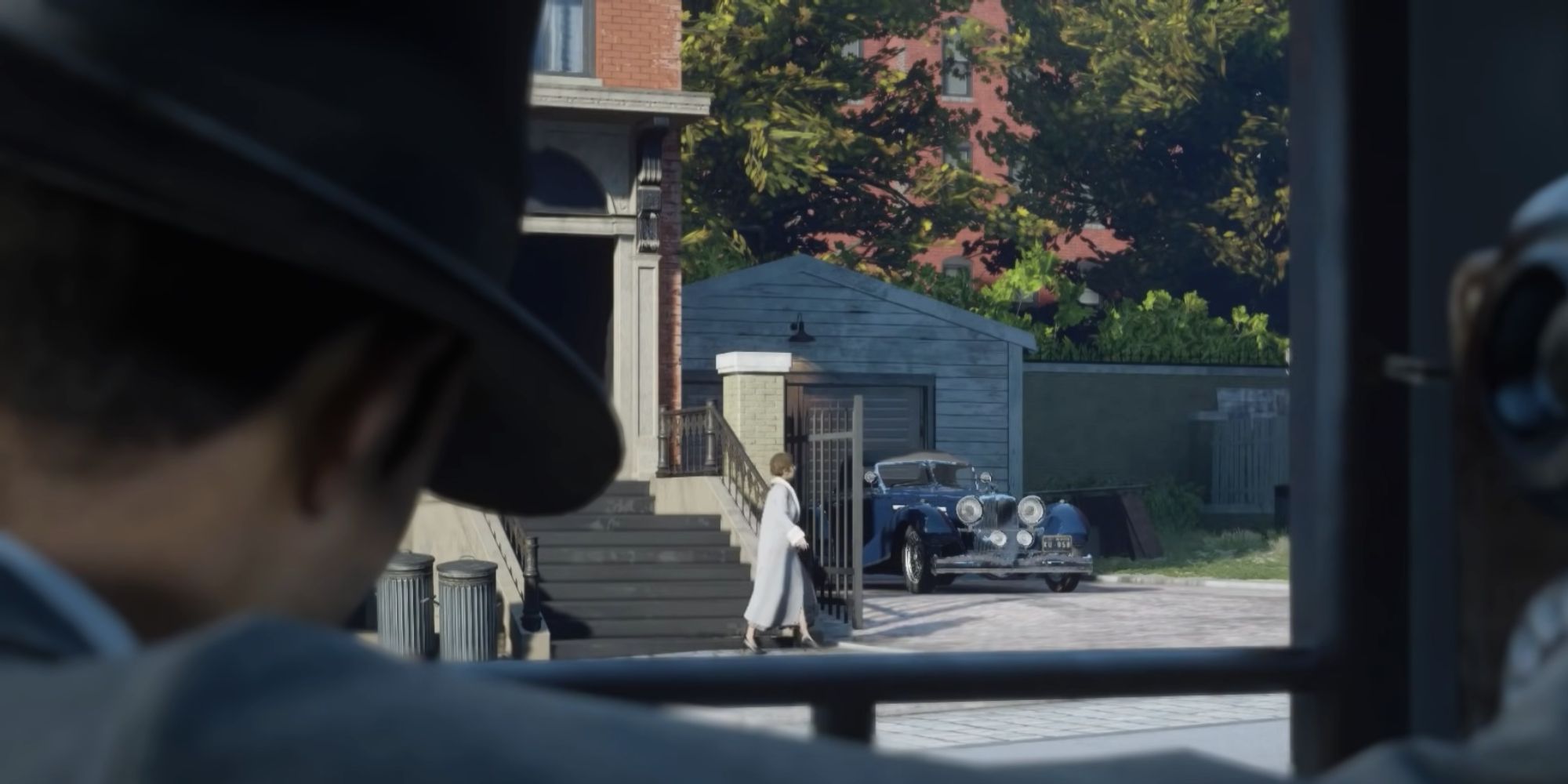 Mafia Screenshot Of Tommy Watching Woman Who's Heading To A Car