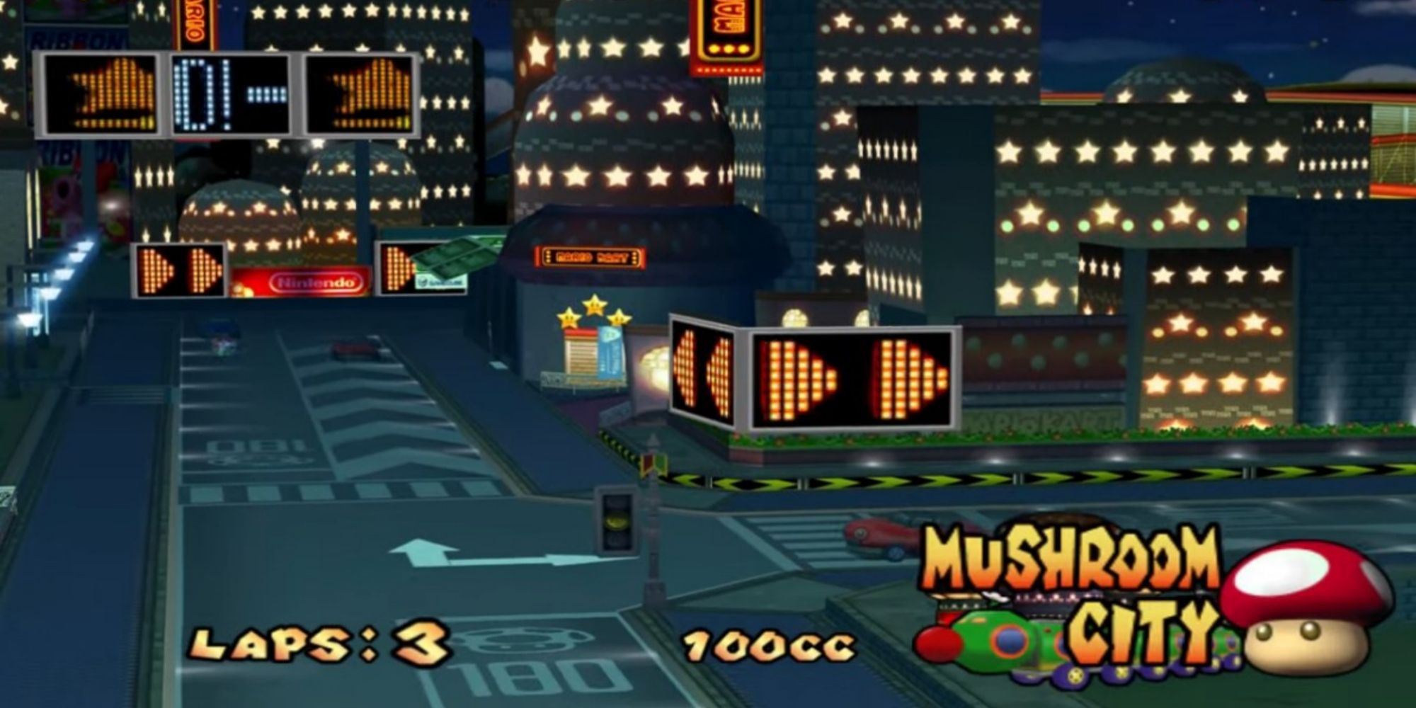 Mario Kart Double Dash Mushroom City Track View