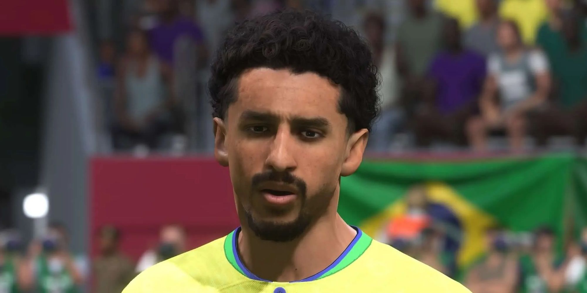 Marquinhos wearing the Brazil national team home kit in FIFA 23