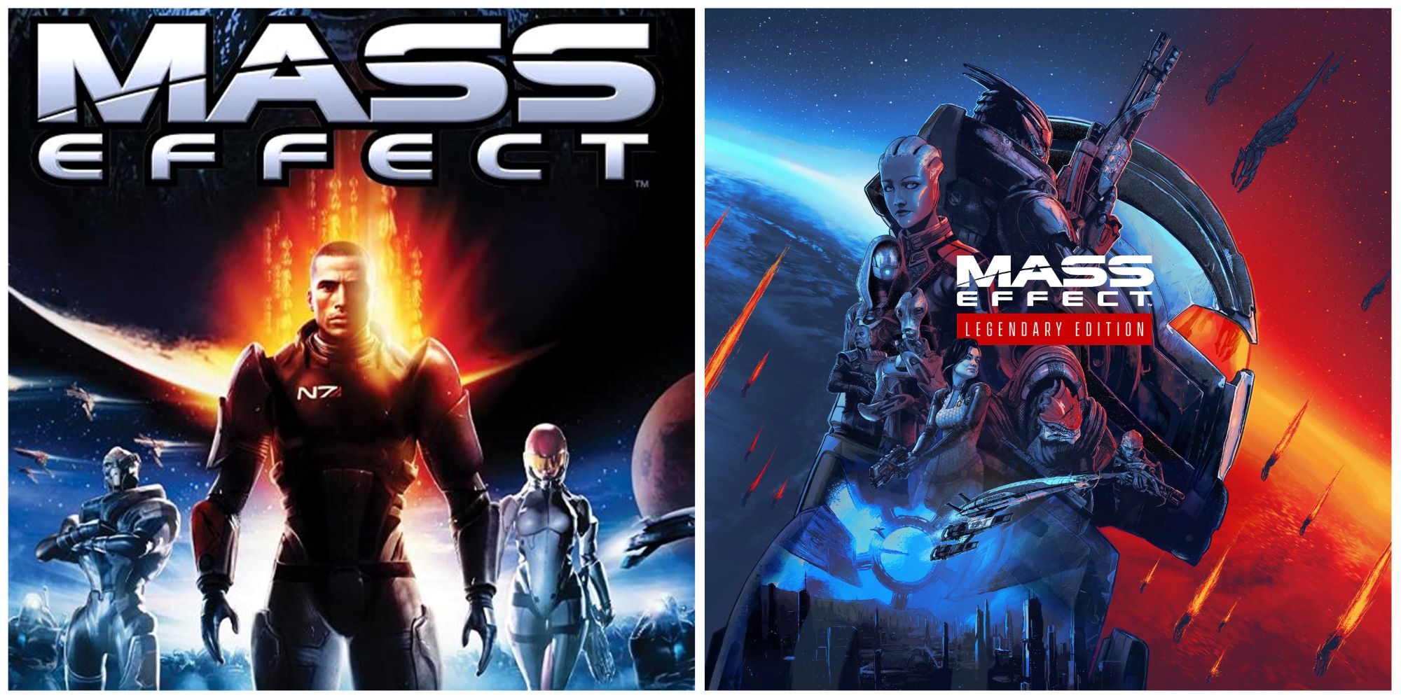 Mass Effect - Oringal box art and Legendary Edition