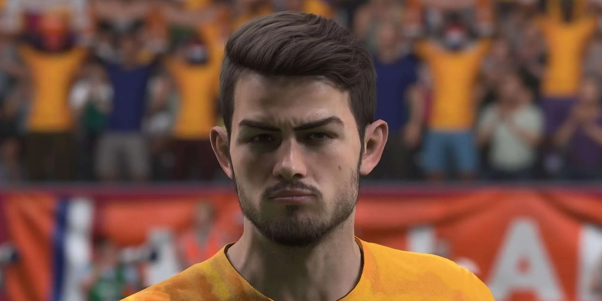 Matthijs de Ligt wearing the Netherlands home kit in FIFA 23