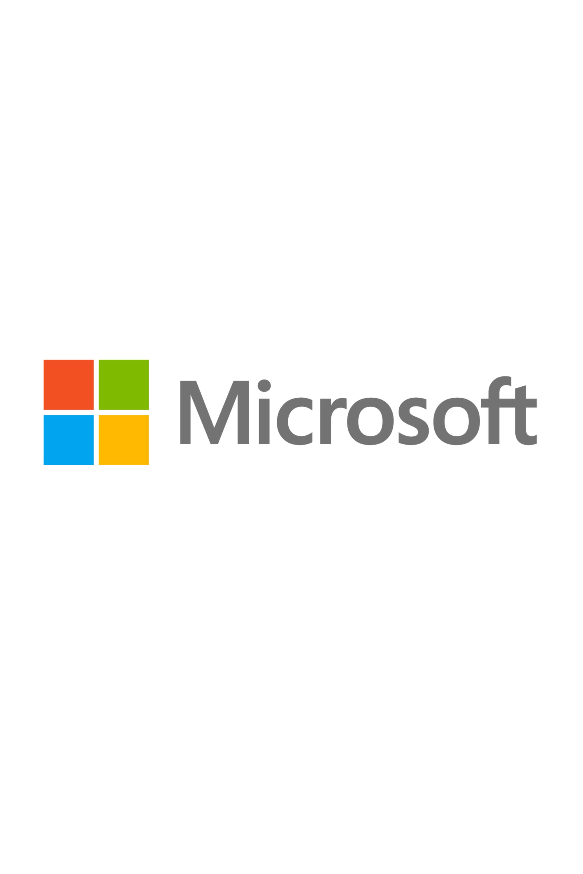 Microsoft Logo over white background