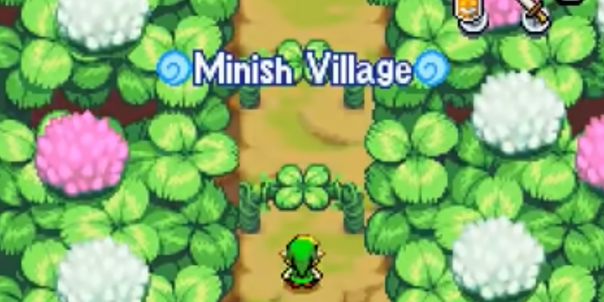 Minish Village from The Legend of Zelda: The Minish Cap Featuring Link