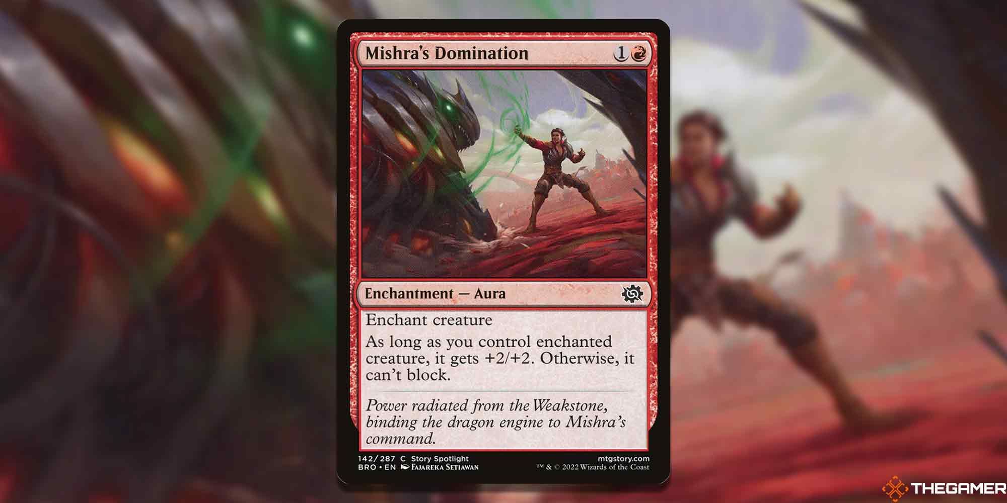 Image of the MTG Mishra's Domination card with art by Fajareka Setiawan