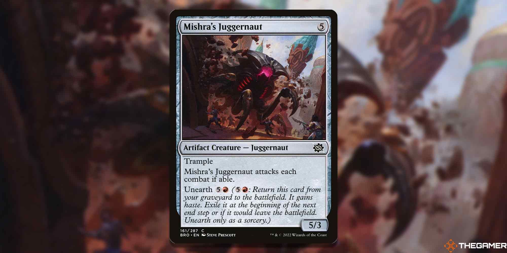 Image of the MTG Mishra's Judgement card with art by Steve Prescott