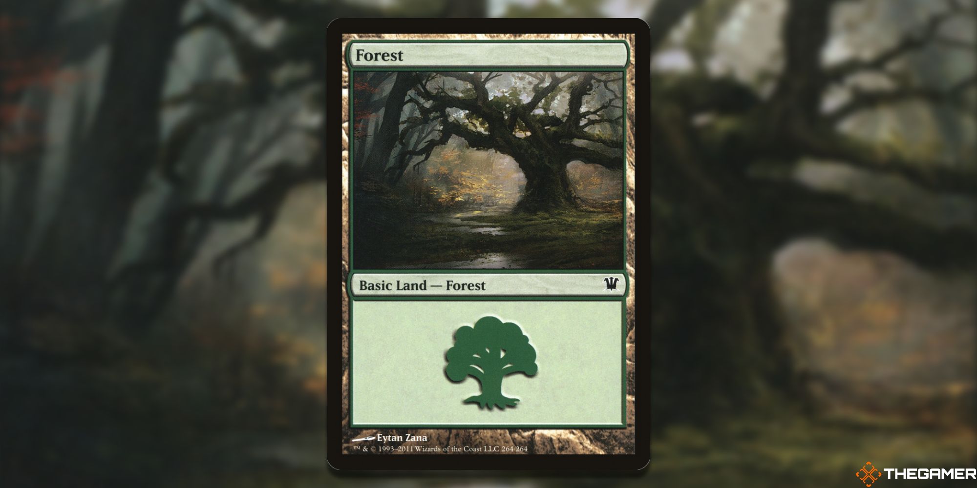 Image of the Forest card in Magic: The Gathering, with art by Eytan Zana
