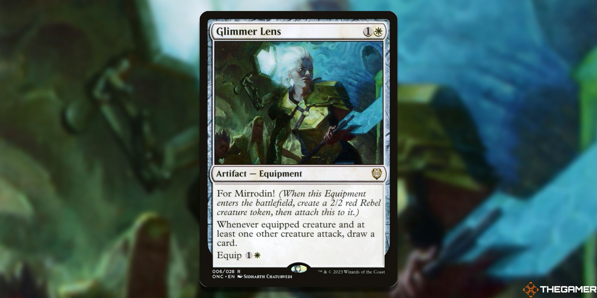 Image of the Glimmer Lens card in Magic: The Gathering, with art by Sidharth Chaturvedi