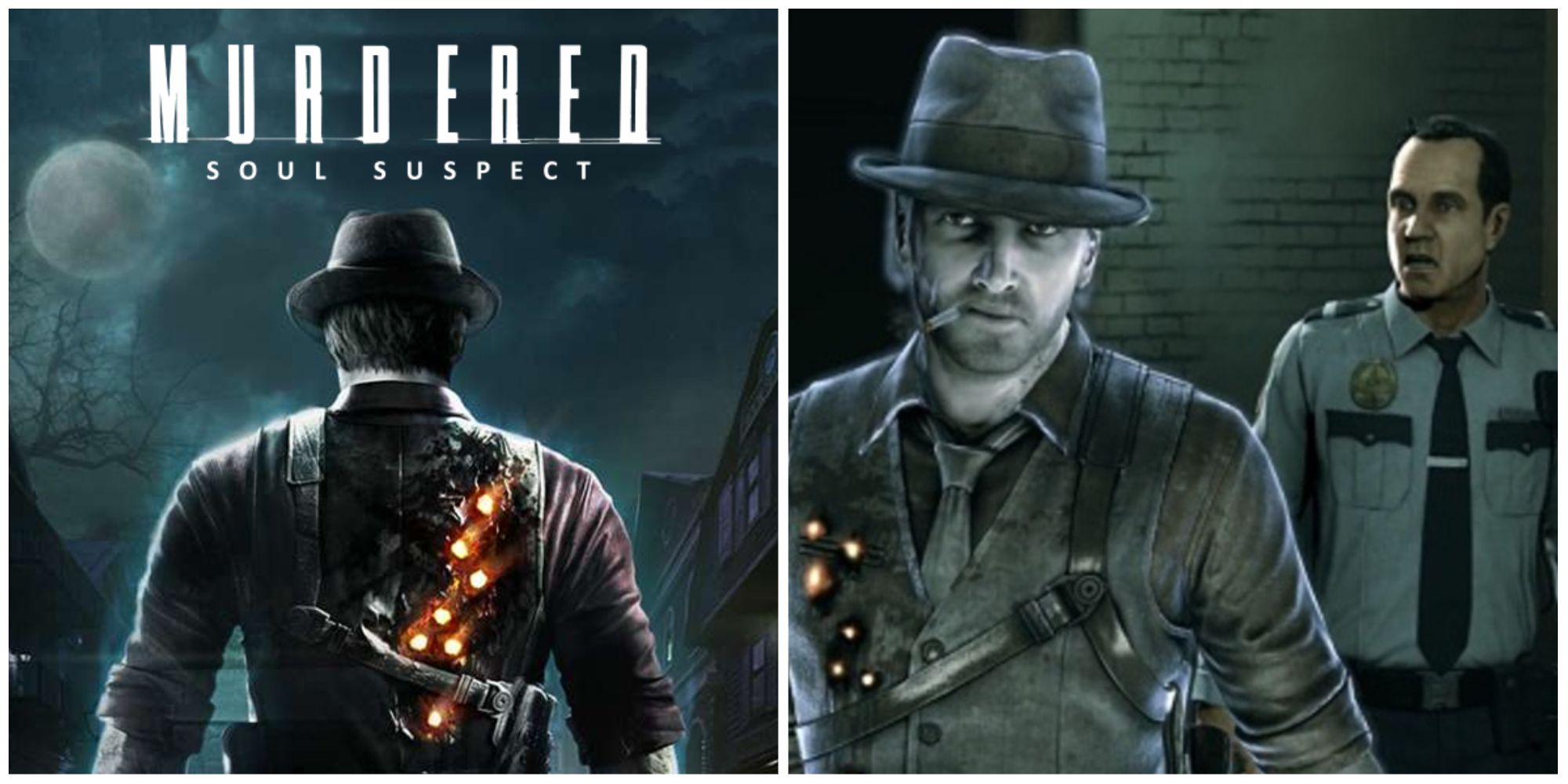 Murdered Soul Suspect - Box art and gameplay