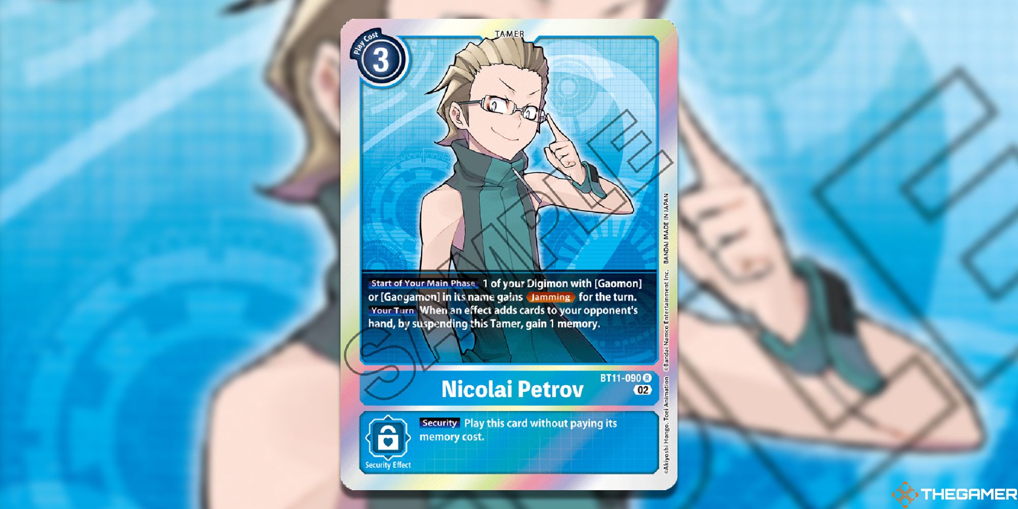 nicolai petrov with blur background digimon card game bt11