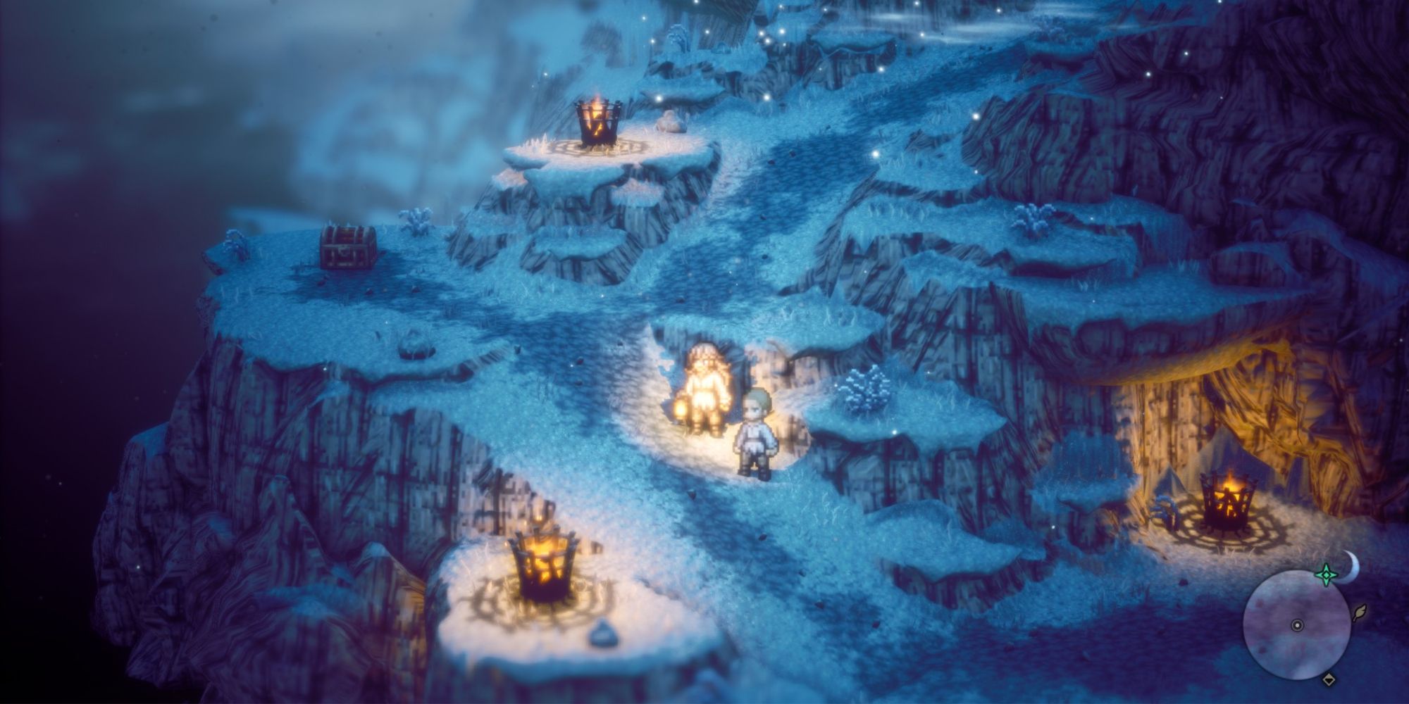 Octopath Traveler 2 - Osvald and Emerald after esacping the prison
