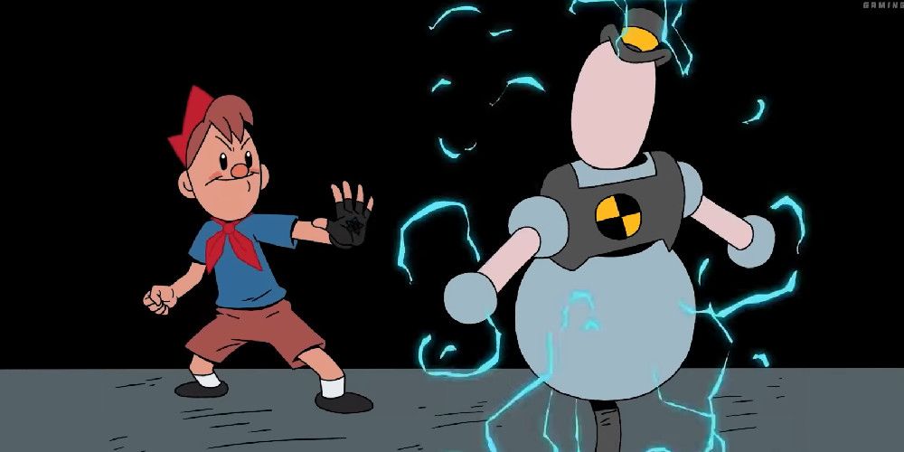 Pioneer From Atomic Heart Skill Animation, shocking a dummy with glove