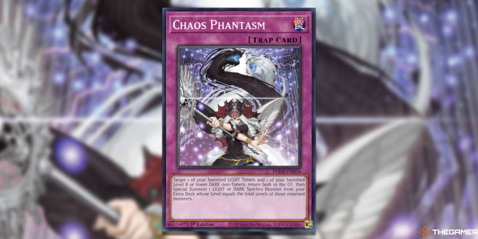Woman With White Curly Hair Holding A White Staff With A Skull Controlling Black And White Creatures