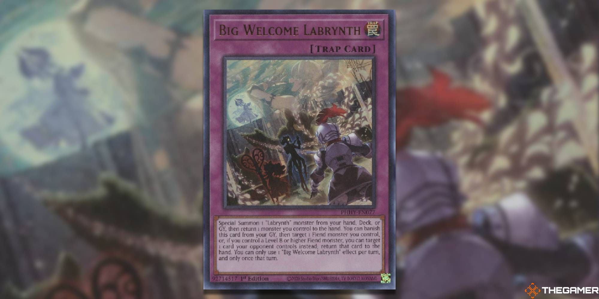 A Knight Facing Red And Blue Shadowed Monsters With A Translucent Laughing Girl In The Background