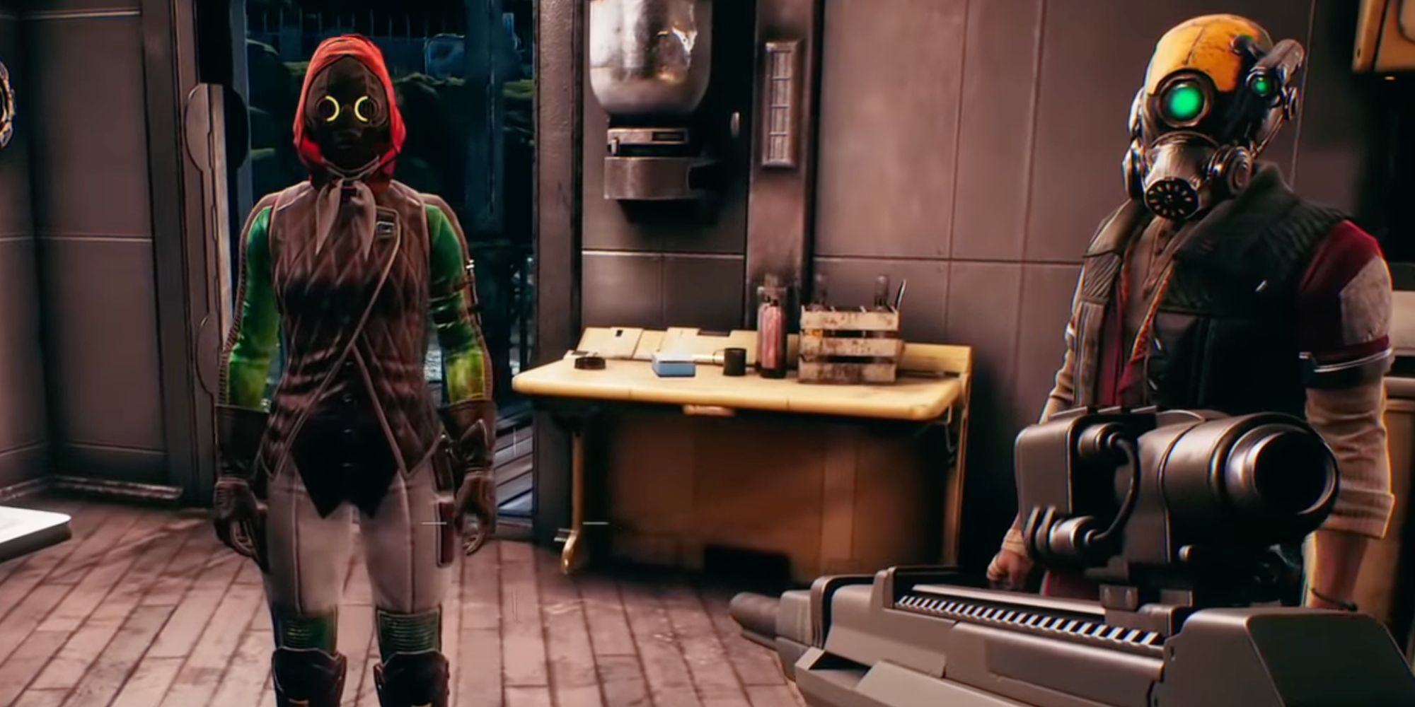 Ellie And A Fellow Deserter In The Outer Worlds