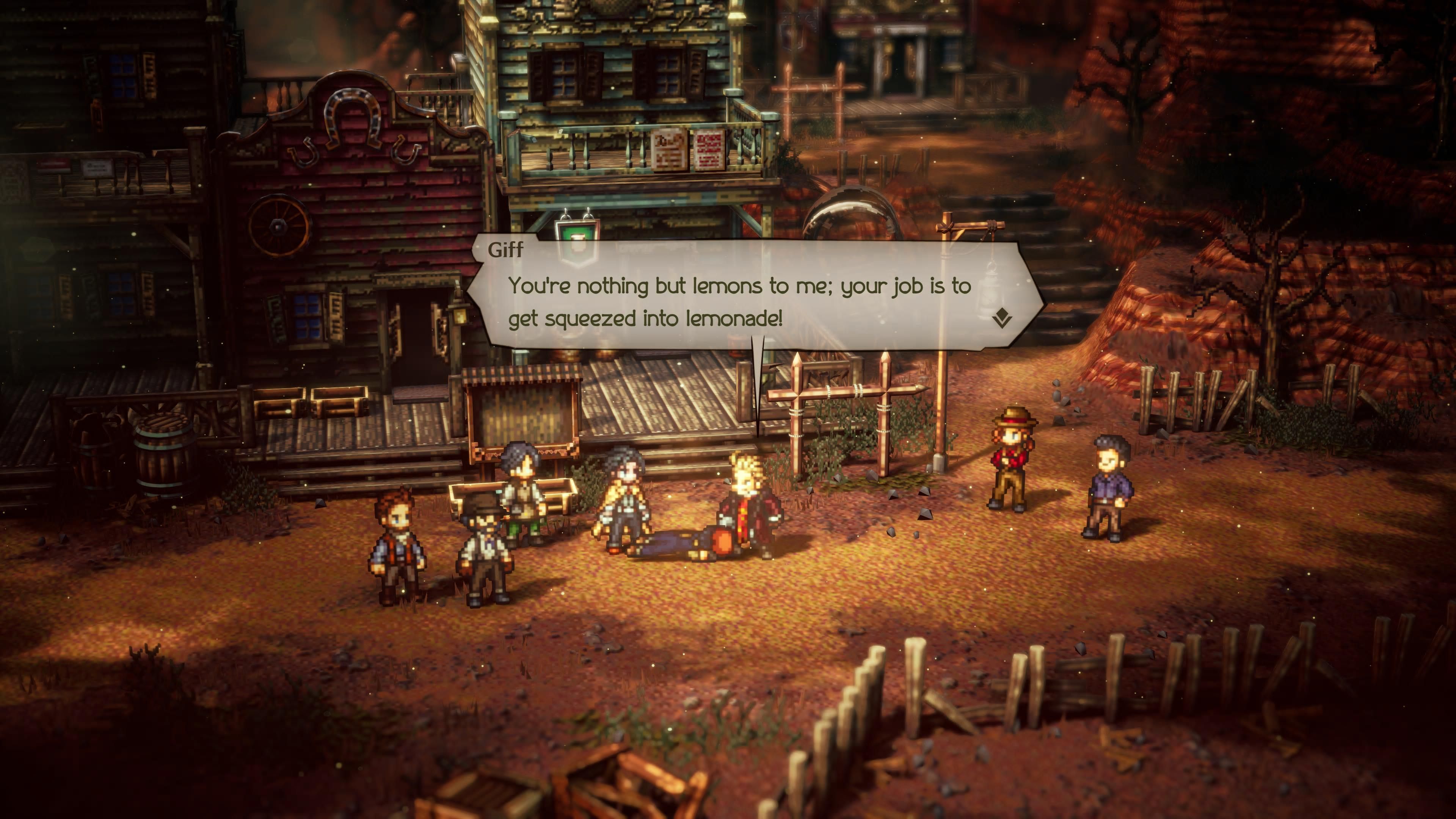 Partitio Octopath Traveler 2 Giff Lemonade Joke