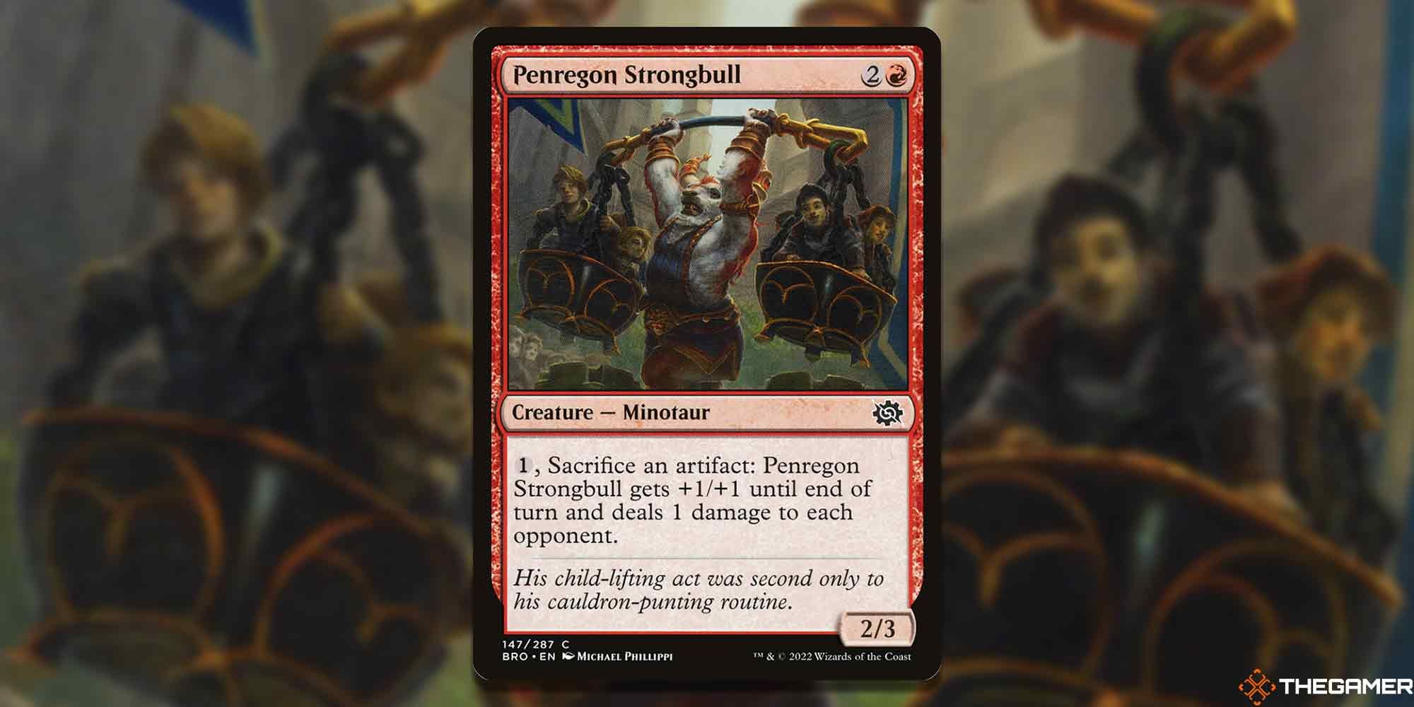 Image of the MTG Penregon Strongbull card with art by Michael Phillippi