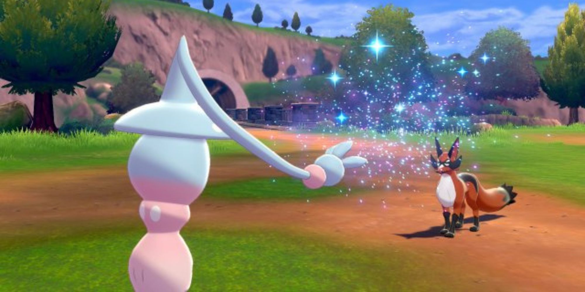 Hatterene uses the Pokemon Move Magic Powder against another Pokemon 