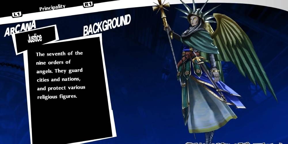 Persona 5 Royal rendition and profile of Principality