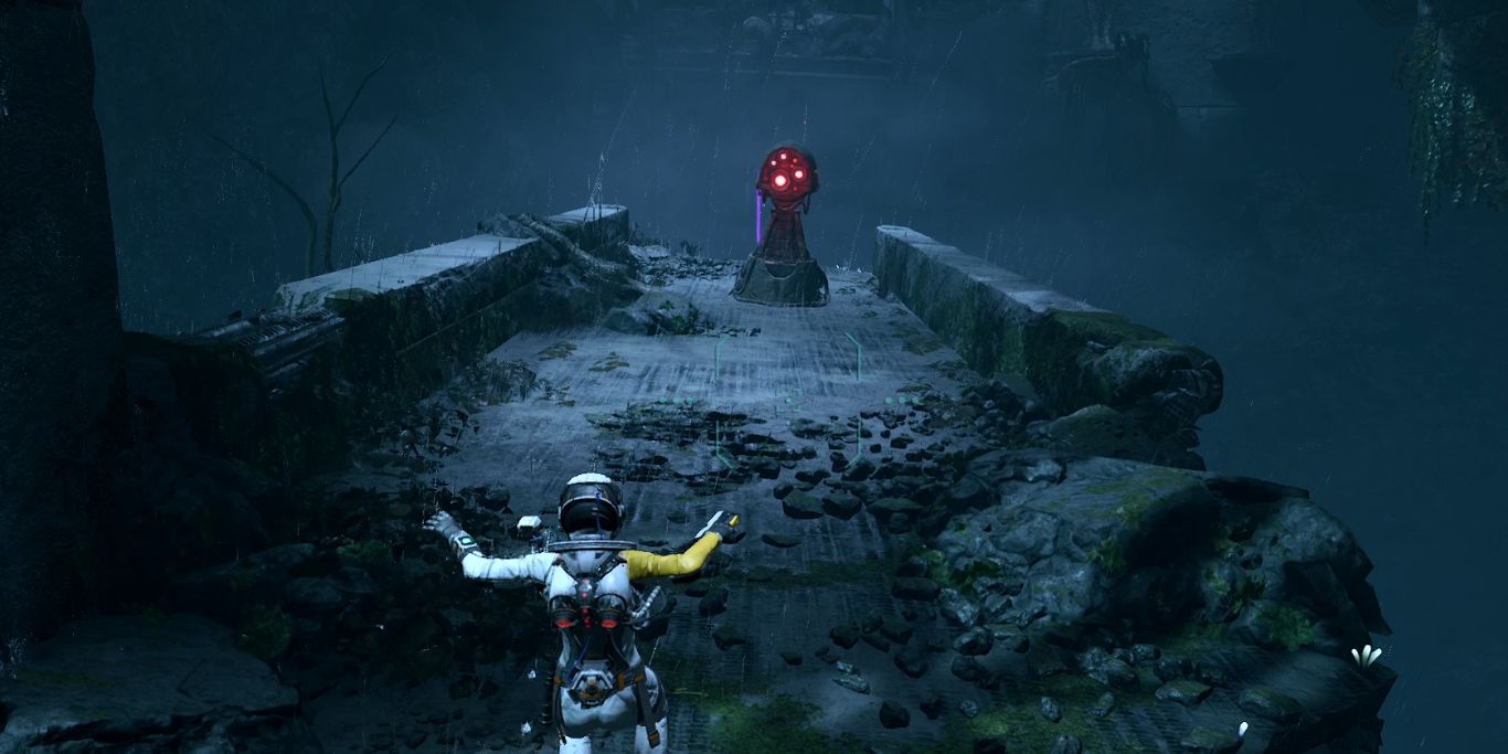 Returnal Atropian Turret Aiming At Selene