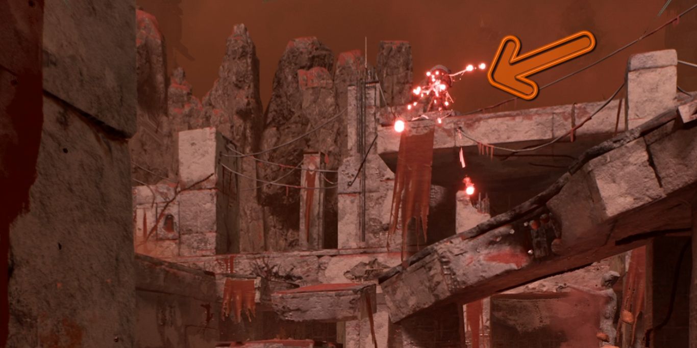 Returnal Crimson Turret Bullet Attack
