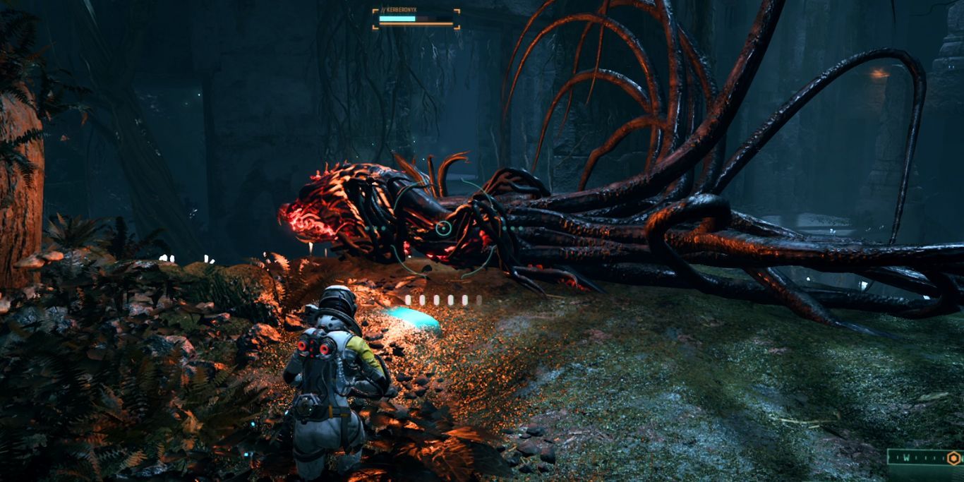 Returnal Kerberonyx In Vulnerable State
