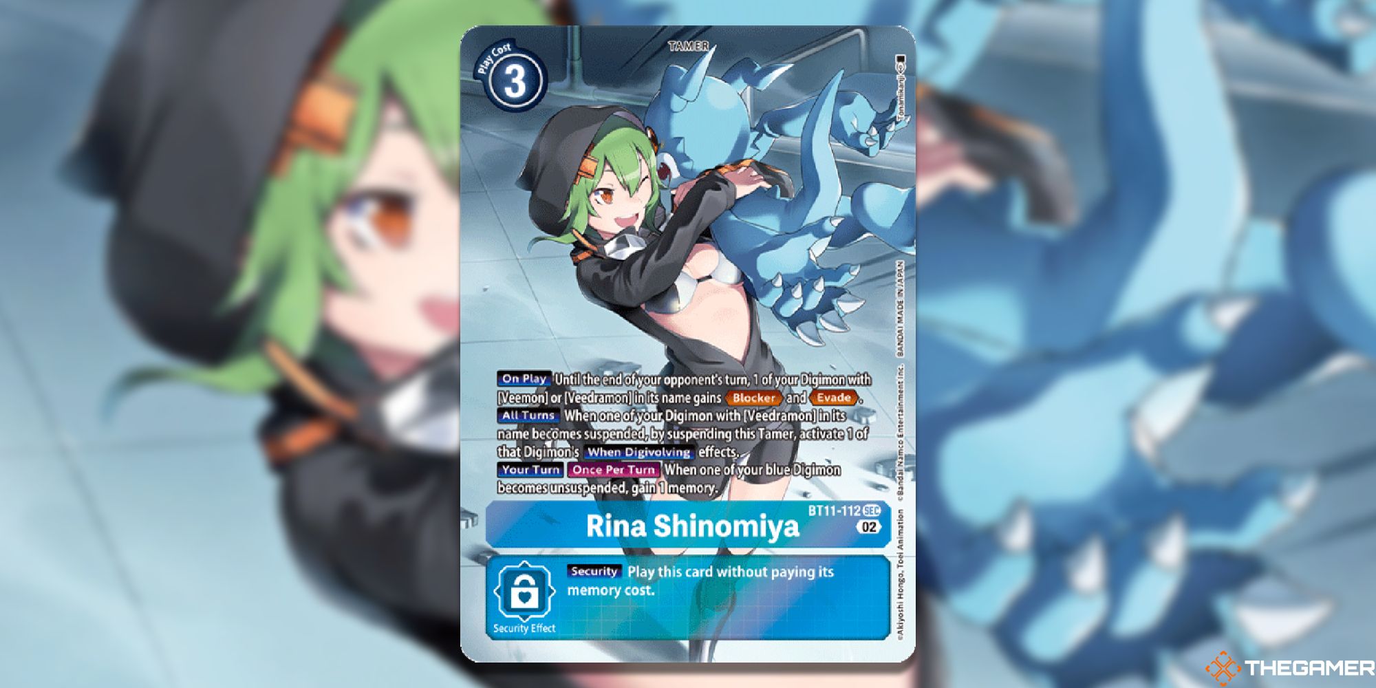 rina shinomiya alt art full card bt11 dimensional phase digimon card game