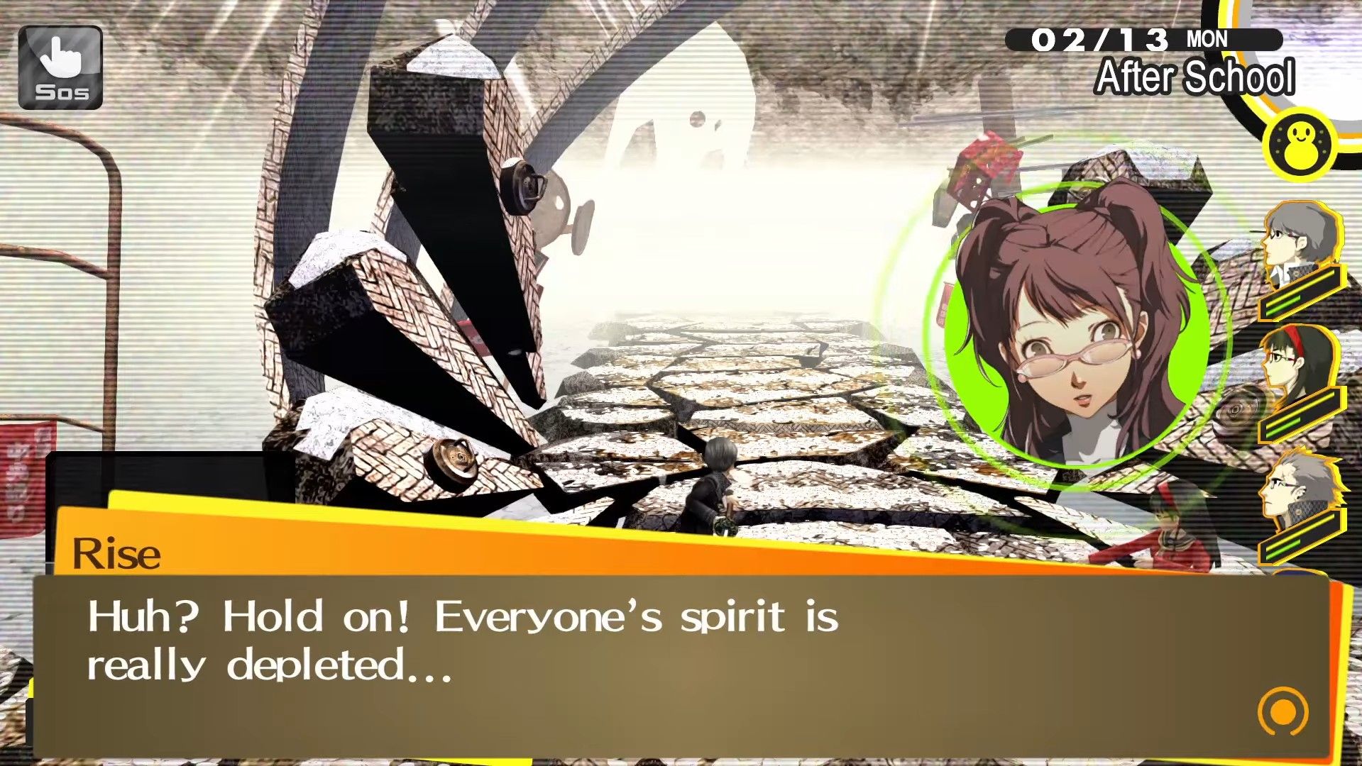 rise in the hollow forest, alerting you that each fight cuts your sp in persona 4 golden