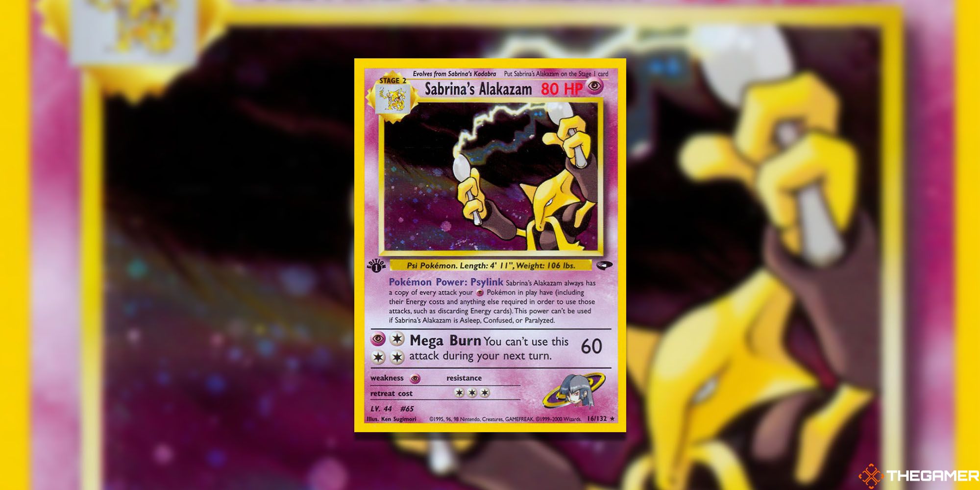 Sabrina’s Alakazam (Gym Challenge #16) Pokemon TCG Card