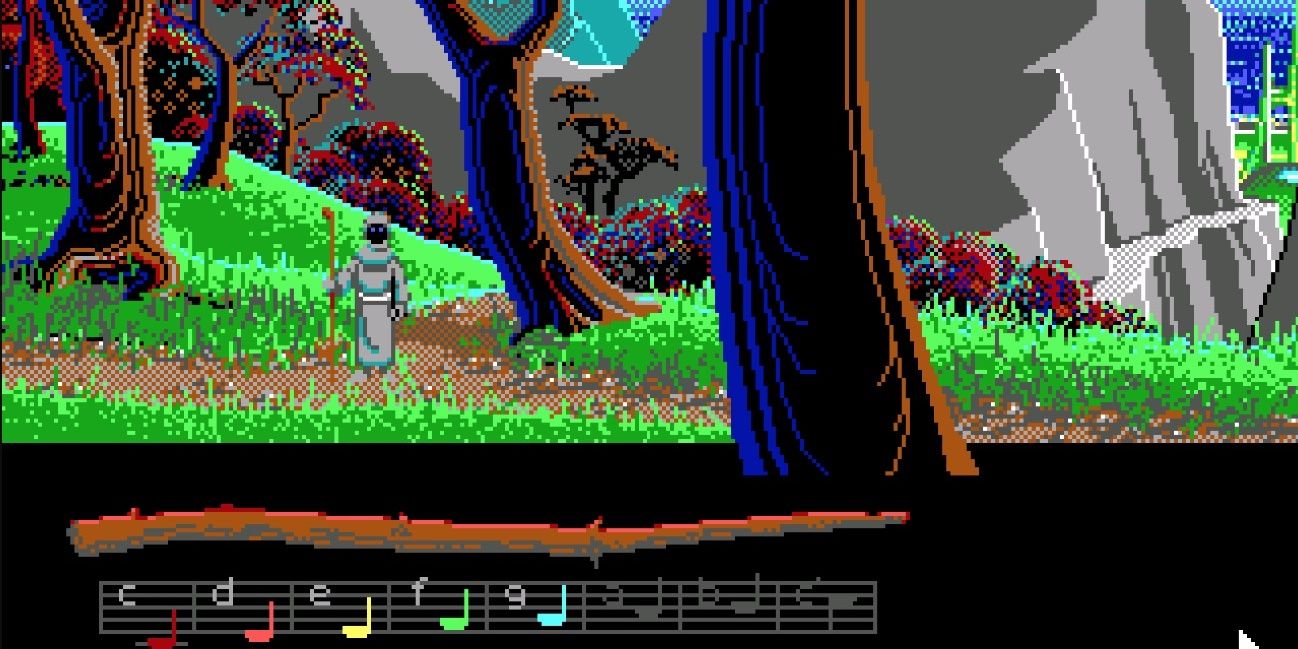 Hooded Character standing in the middle of a forest