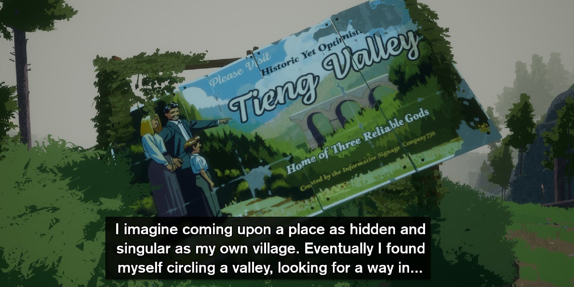 season a letter to the future tieng valley sign fallen over in grassy area
