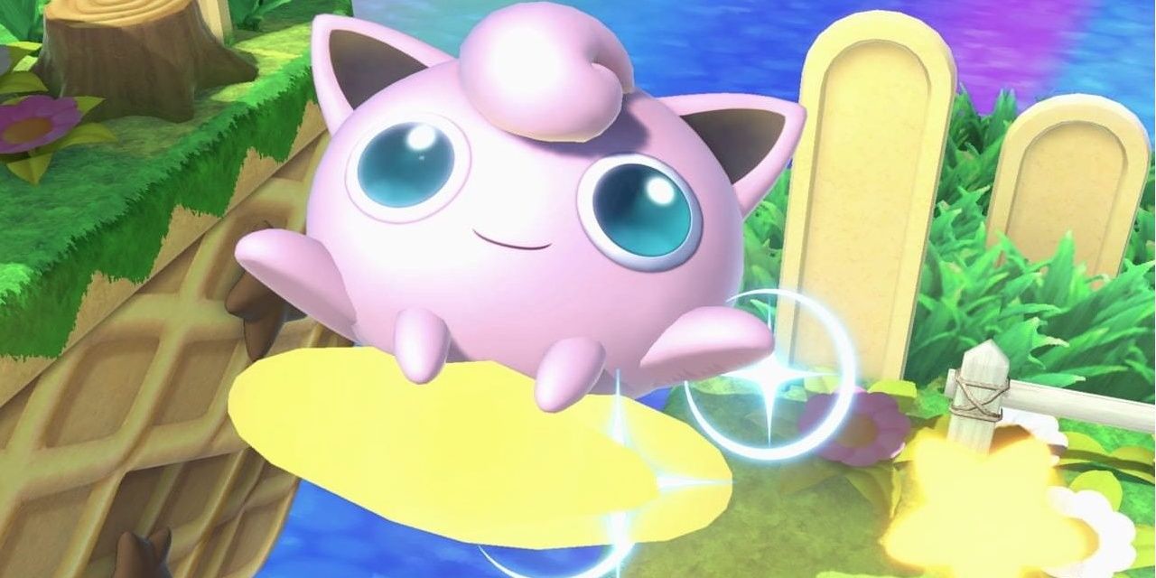 Jigglypuff riding a warp star