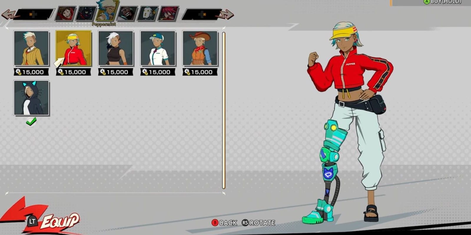 Peppermint's Streetwear outfit in Hi-Fi Rush