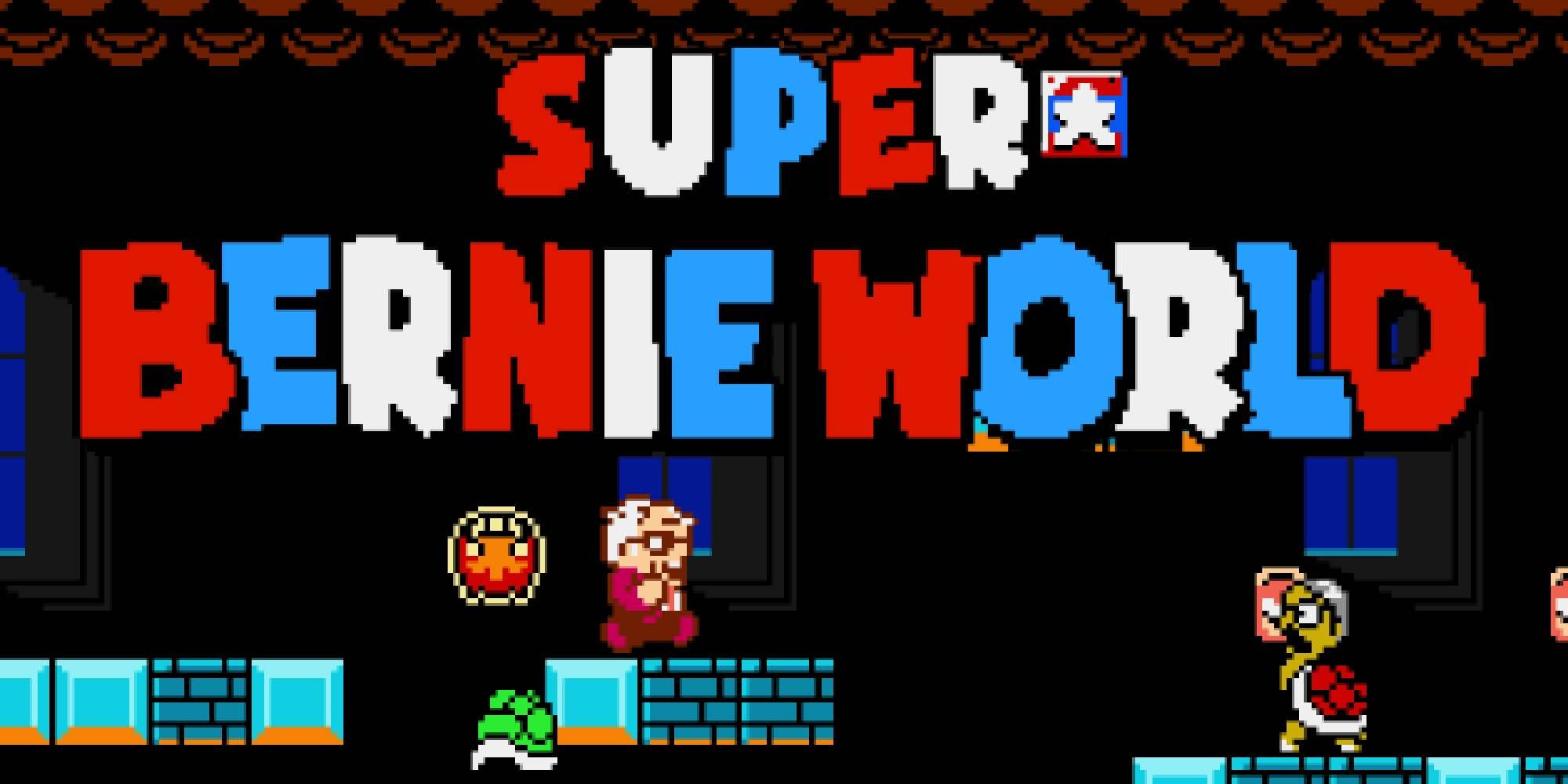 Super Bernie World logo over gameplay