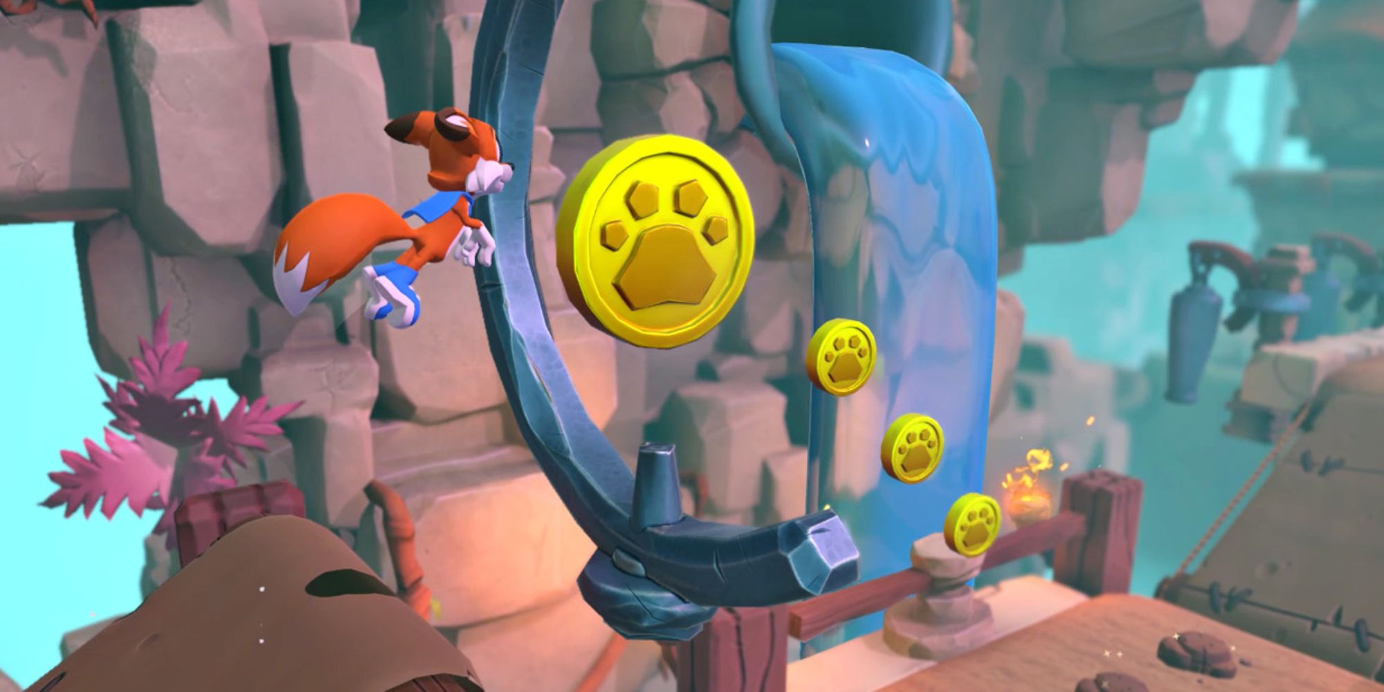 Super Lucky's Tale Screenshot Of Lucky Collecting Coins