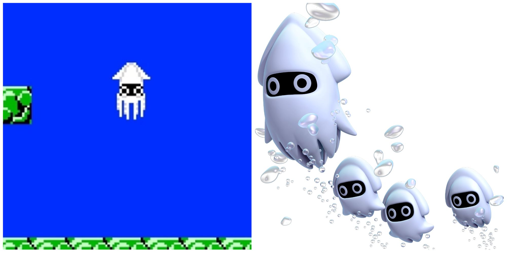 Super Mario Bros - 8bit and Modern blooper