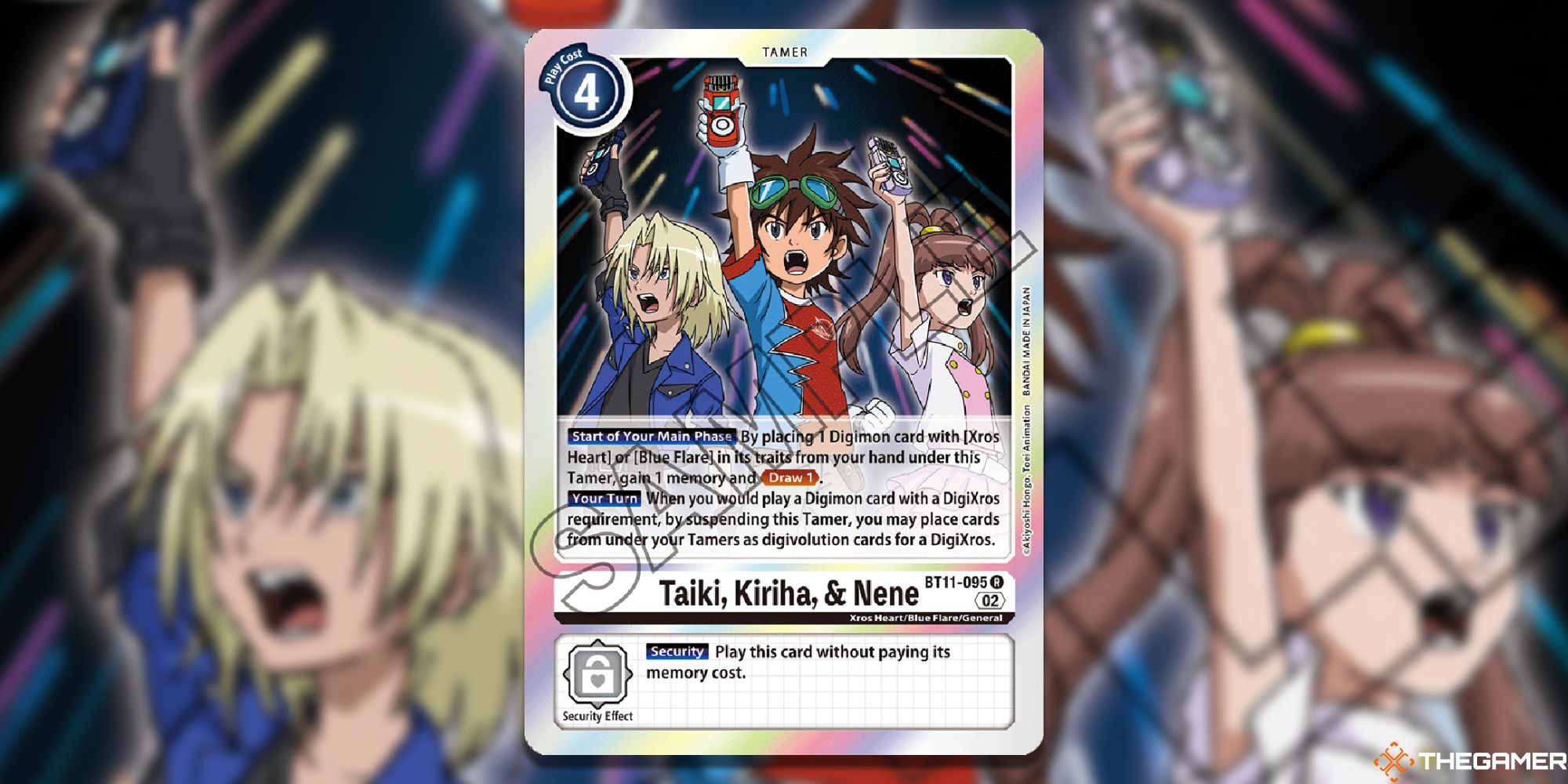 taiki kiriha nene card art with blur background digimon card game bt11