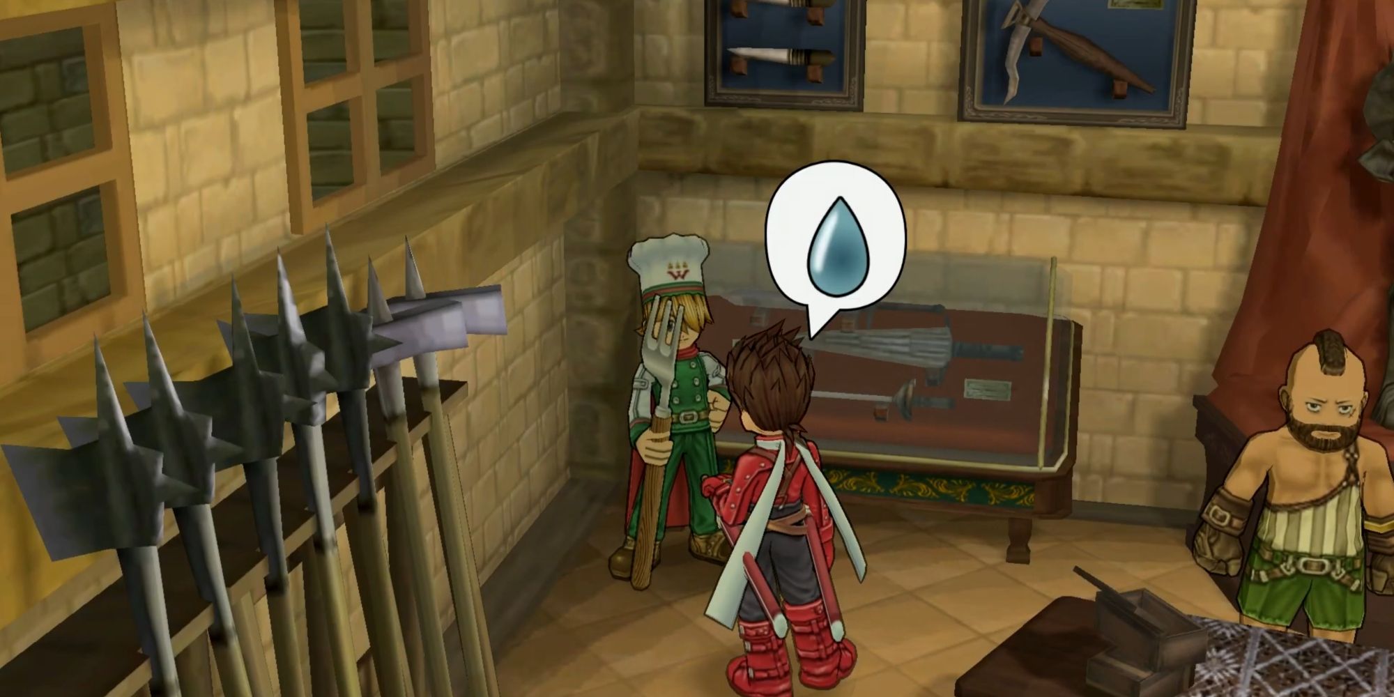 Lloyd discovering the Wonder Chef in Meltokio for the first time in Tales of Symphonia Remastered