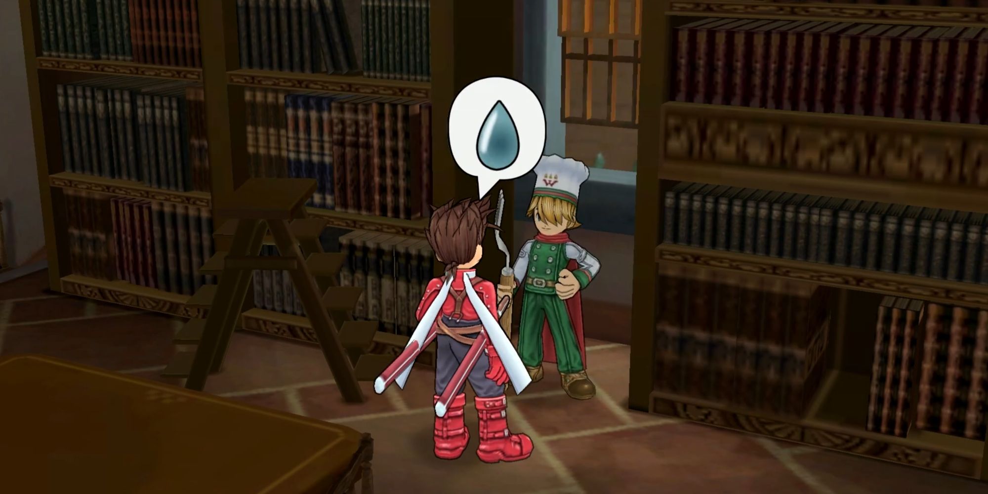 Lloyd discovering the Wonder Chef in Sybak in Tales of Symphonia Remastered