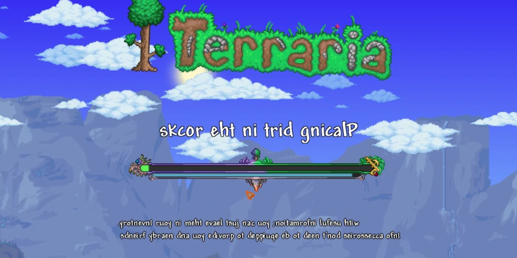 terraria for the worthy loading screen