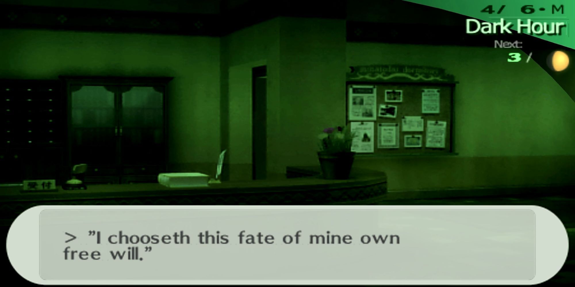 The Contract from Persona 3 Portable