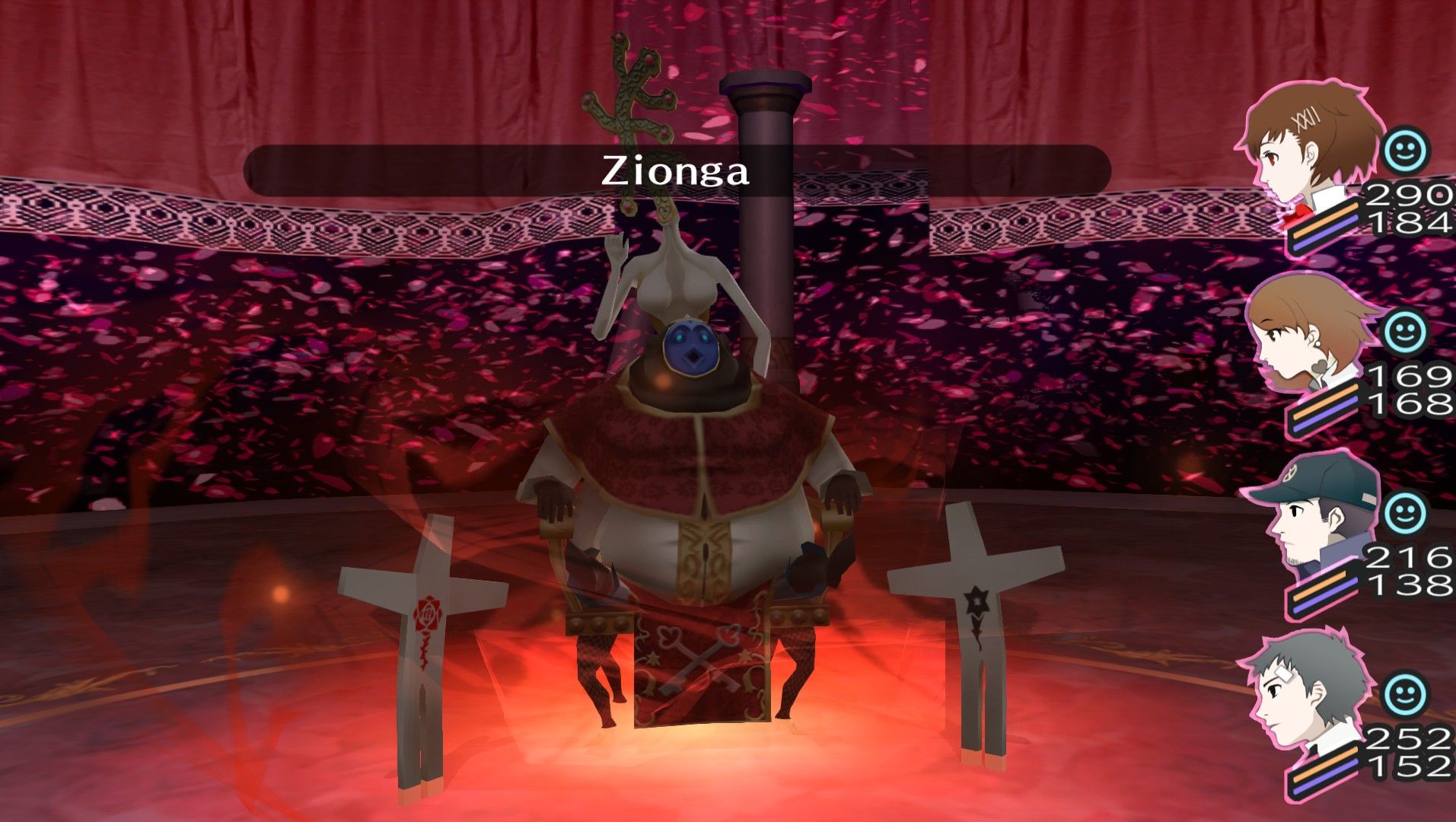 the hierophant full moon boss casting zionga in persona 3 portable