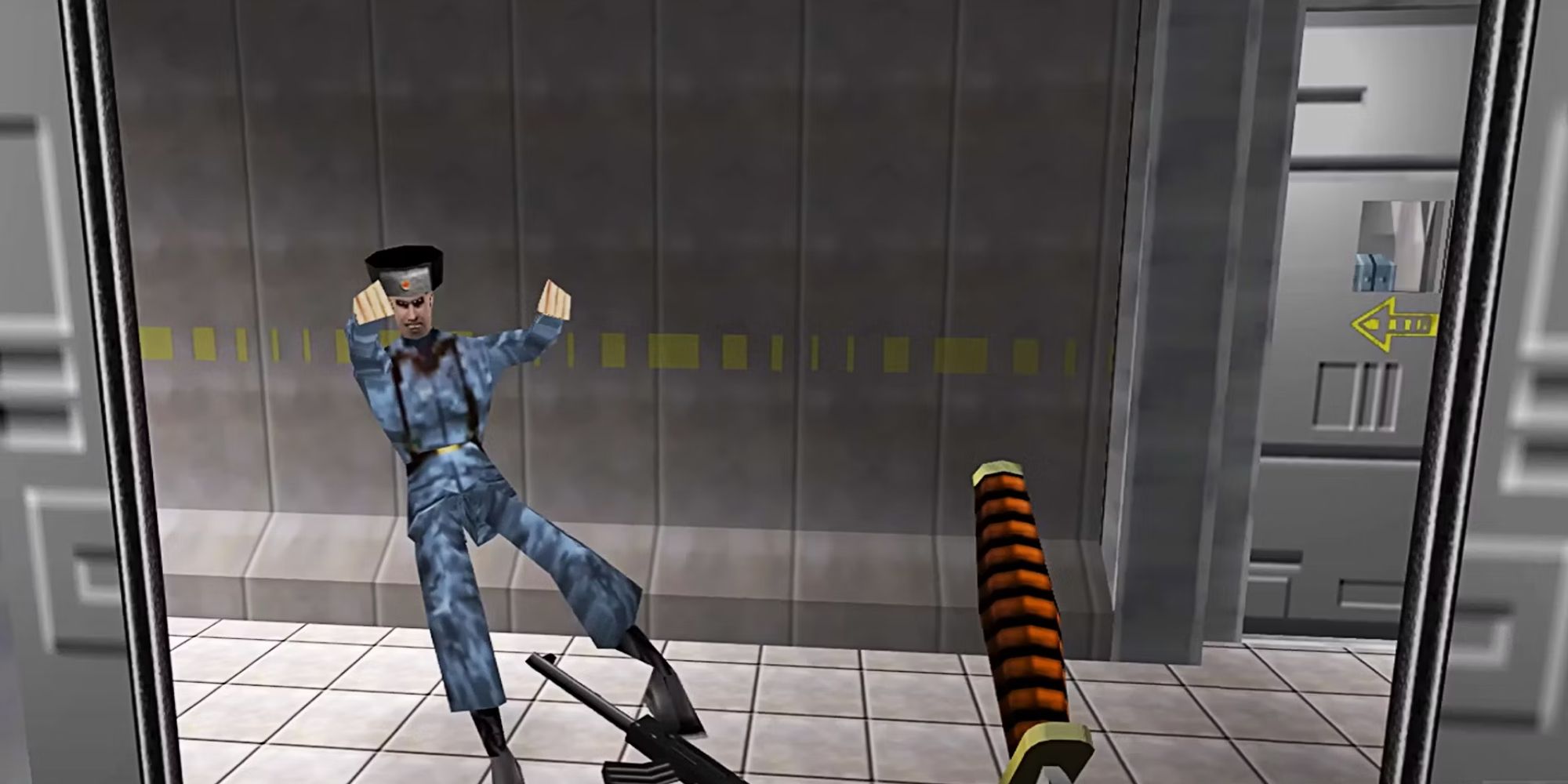 Throwing a knife in GoldenEye 007