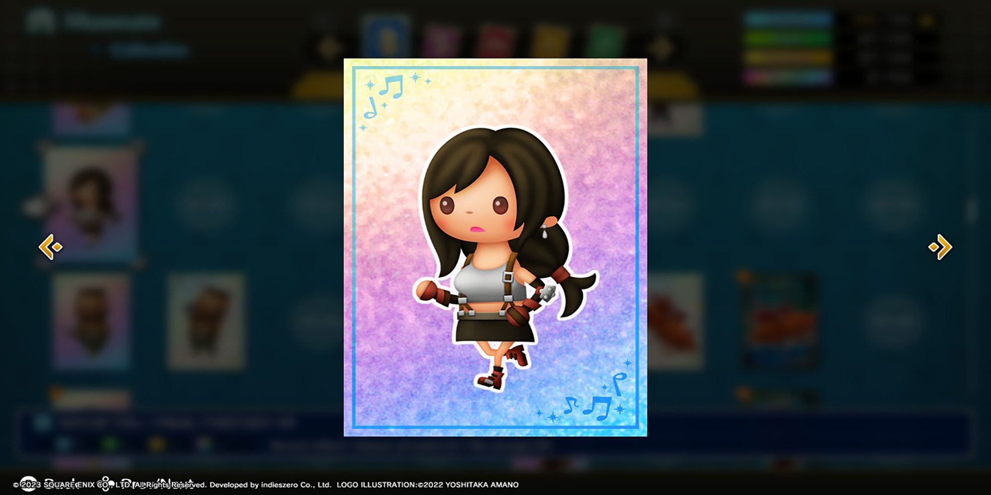 A normal Tifa CollectaCard from Theatrhythm: Final Bar Line.