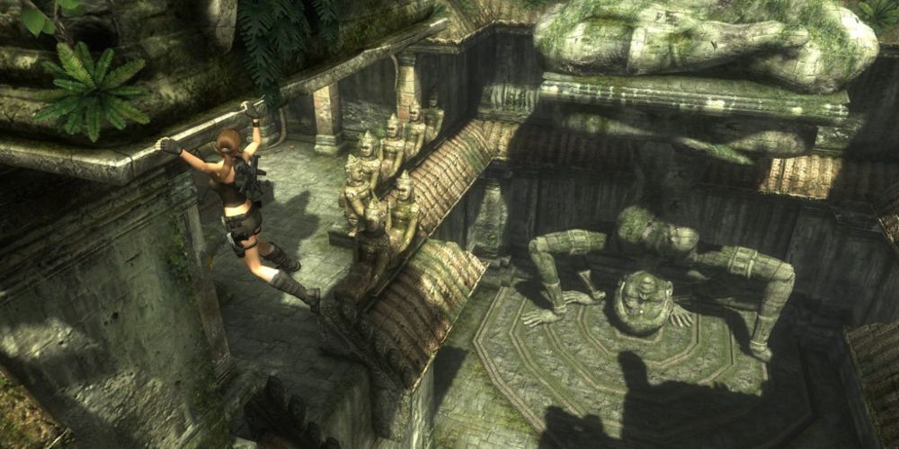 Tomb Raider Underworld Screenshot Of Lara Croft Climbing