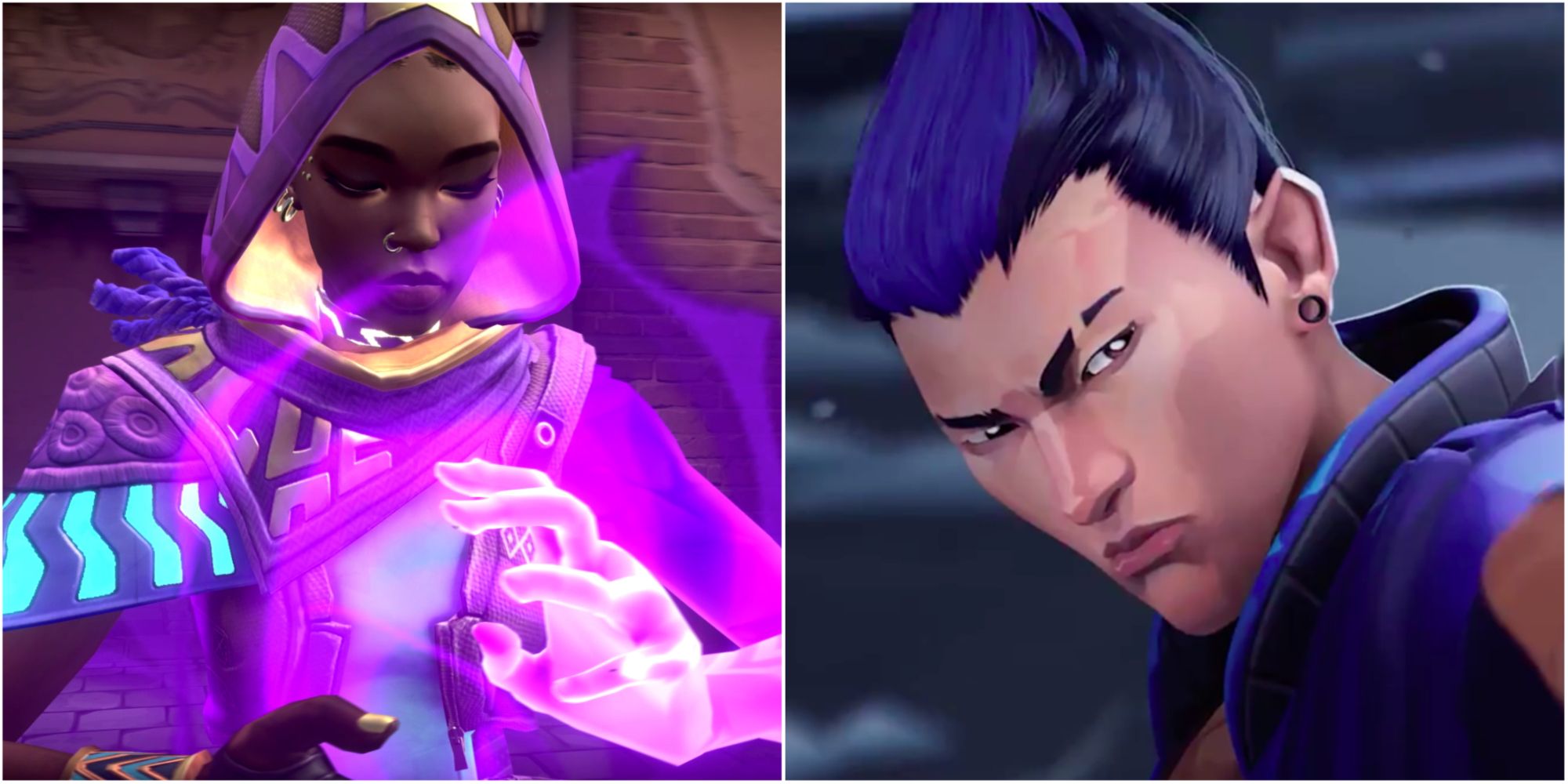 Valorant Astra, Yoru split image