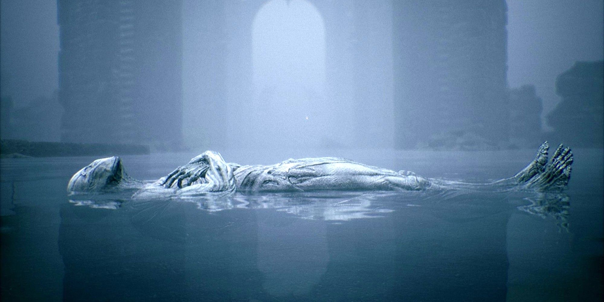 The foundling lies where it's been birthed possibly by Vatra- Mortal Shell