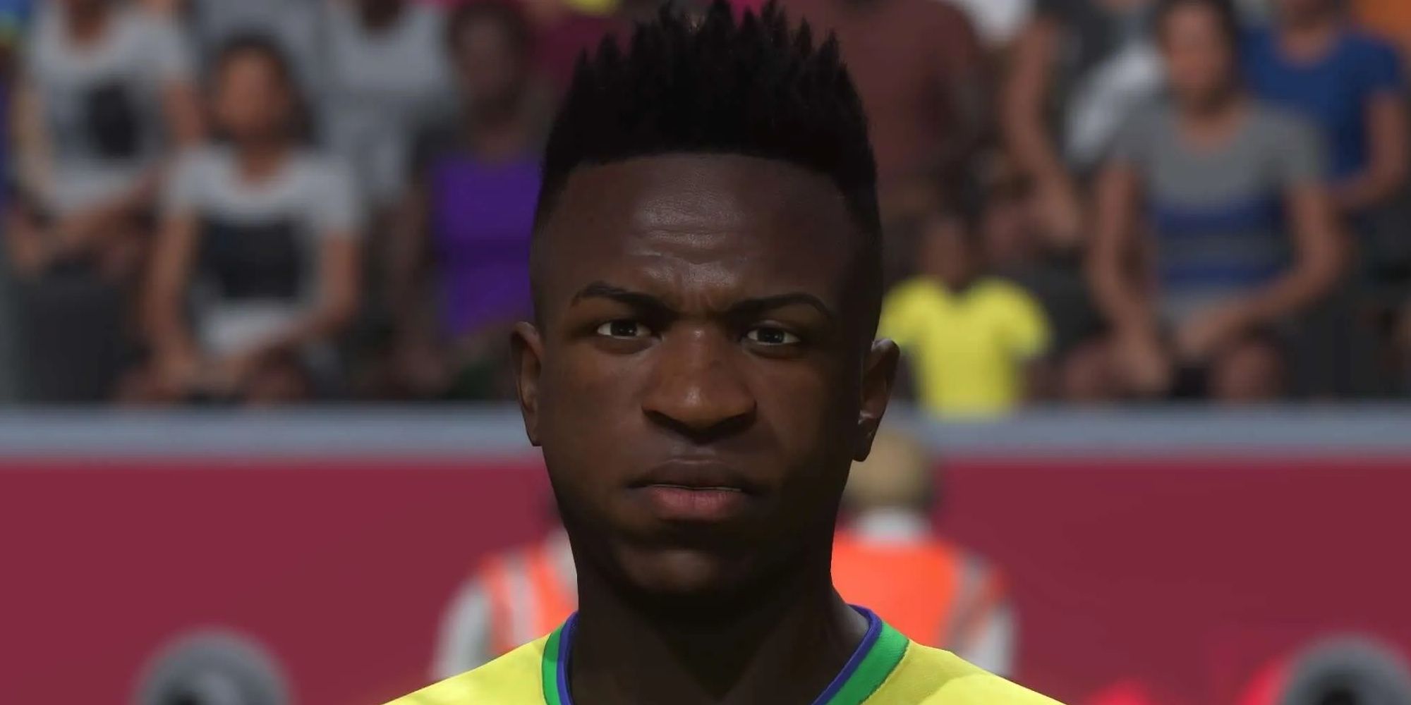 Vinícius José de Oliveira wearing the Brazil national team home kit in FIFA 23