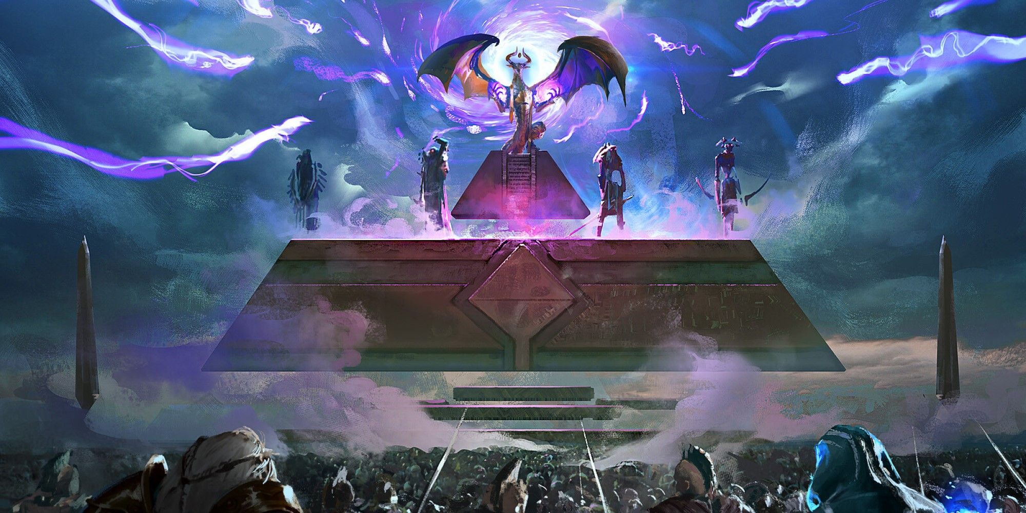 Artwork from a card from the Magic: The Gathering expansion War of the Spark.