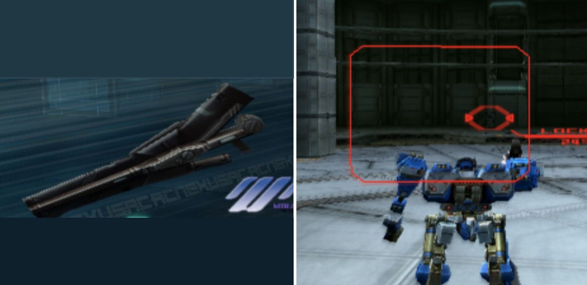 Laser Rifle With A Long Barrel And Fin-like Part Above The Trigger Well. AC Practicing In The Test Arena